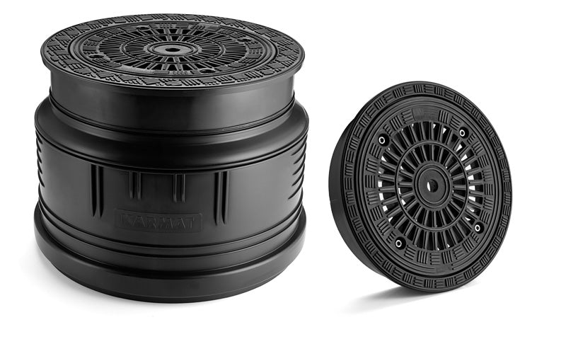 Putdeksel rond 315mm manchetmof, open rooster