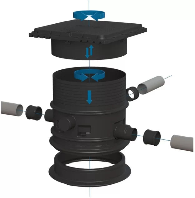 Regenwaterfilter met schacht | tot 325m² dak opp