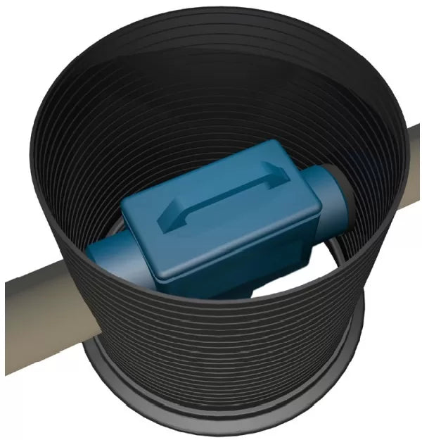 Regenwaterfilter met schacht | tot 450m² dak opp