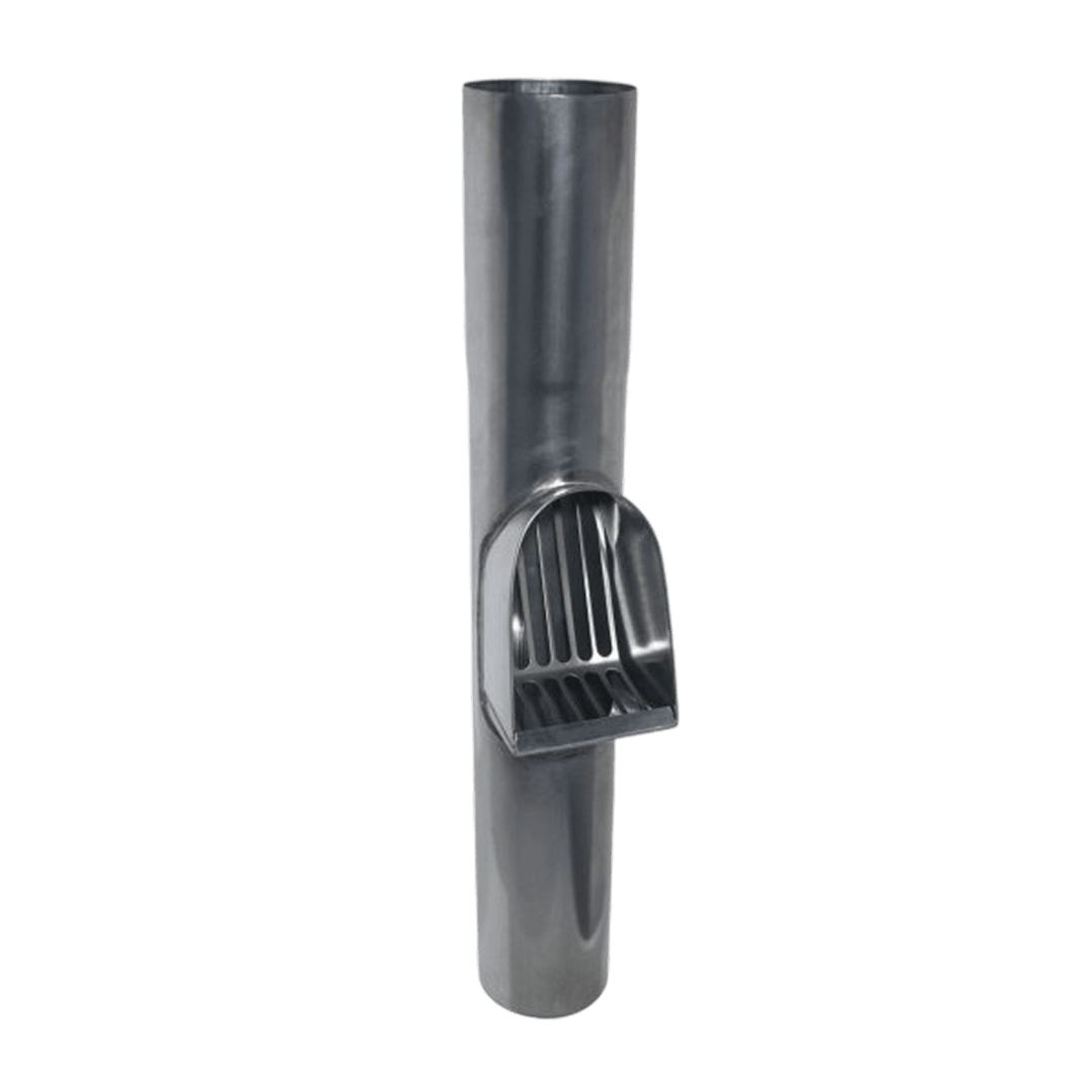 Zink bladvanger 80mm, met RVS rooster