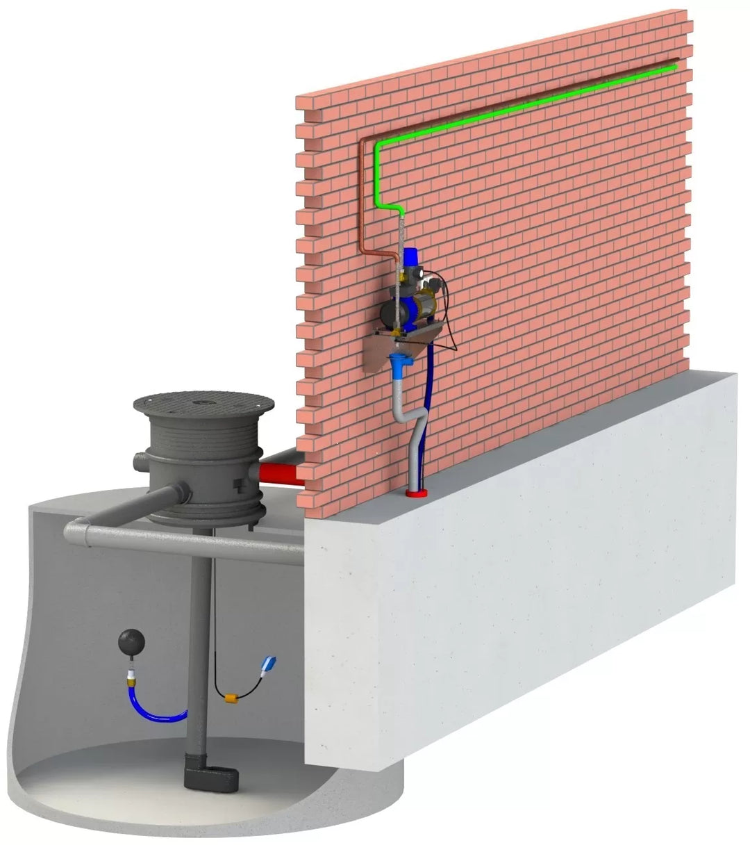Regenwaterfilter met schacht | tot 325m² dak opp