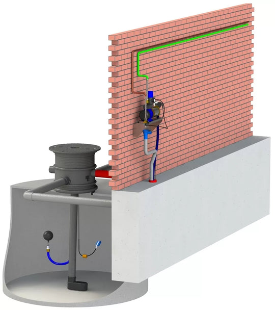 Regenwaterfilter met schacht | tot 325m² dak opp