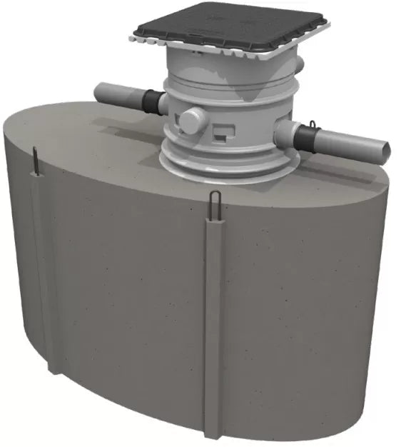 Regenwaterput beton 5.000L | ingebouwde filter | tot 325m2 dak opp